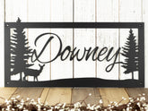 Custom Metal Sign Outdoor Last Name Sign Housewarming Gift Personalized Sign Farmhouse Rustic Country Lake House Deer, Laser Cut Metal Signs Custom Gift Ideas